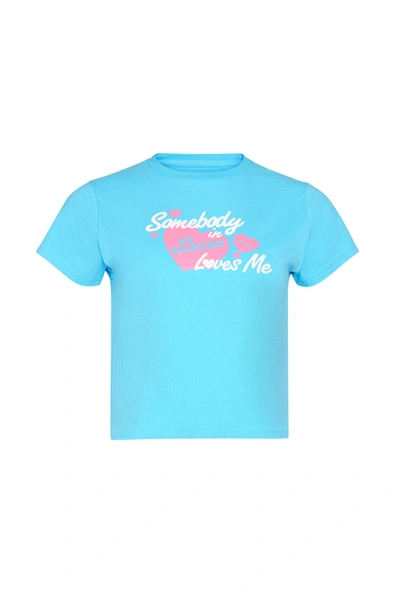 Danielle Guizio Ny Shrunken Tee Sb In Coastal