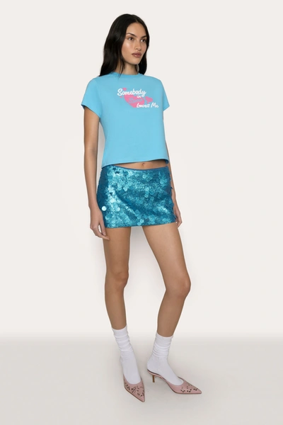 Danielle Guizio Ny Shrunken Tee Sb In Coastal
