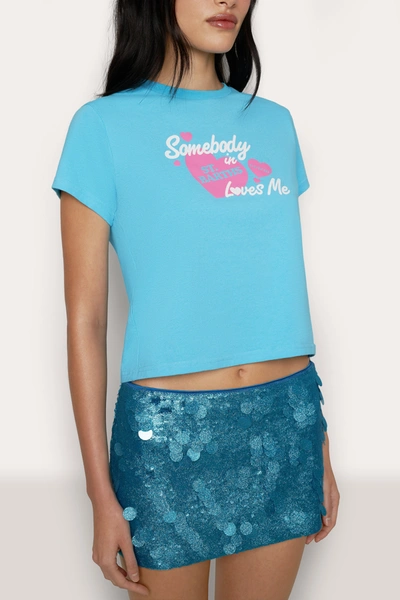 Danielle Guizio Ny Shrunken Tee Sb In Coastal