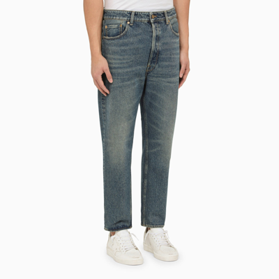 Shop Golden Goose Deluxe Brand Blue Slim Cropped Jeans