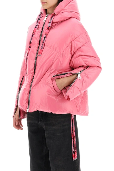 Shop Khrisjoy Khris Iconic Shiny Puffer Jacket