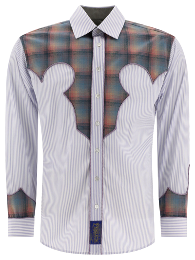 Shop Maison Margiela Pendleton Yoke Pinstripe Shirt