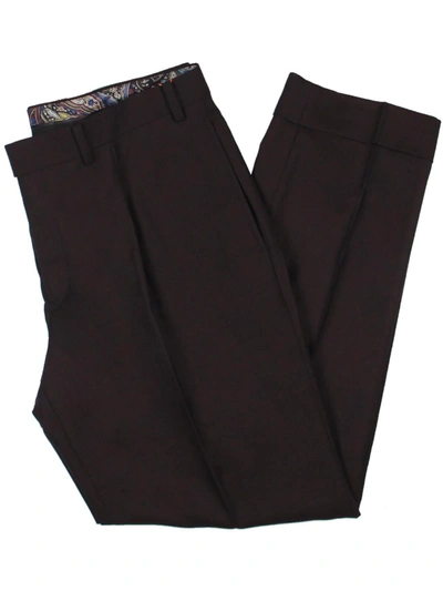 Shop Tallia Vanden Mens Wool Cuffed Suit Pants In Black