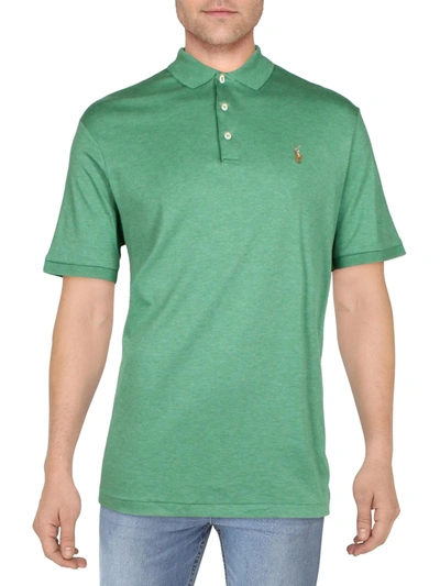 Mens Classic Fit Jersey Polo In Green