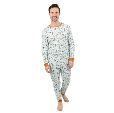 Leveret Mens Two Piece Cotton Pajamas Horse In Multi