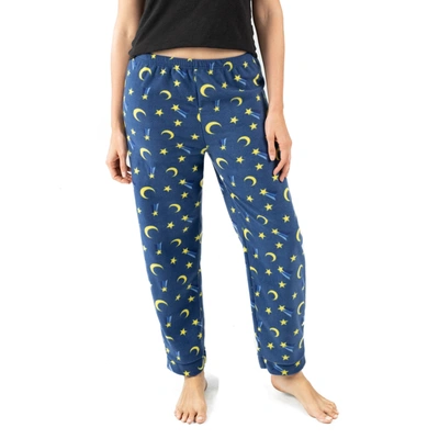 Leveret Womens Fleece Pajama Pants Moon In Multi