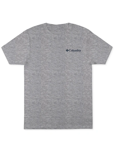 Shop Columbia Sportswear Mens Short Sleeve Crewneck Graphic T-shirt In Grey