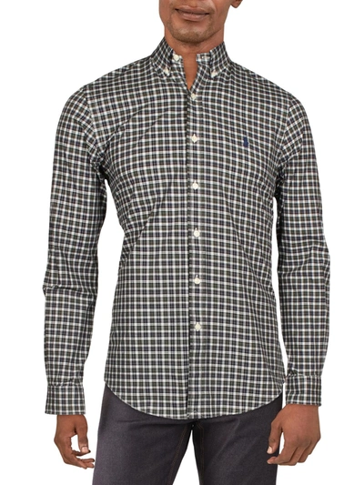 Shop Polo Ralph Lauren Mens Slim Fit Plaid Button-down Shirt In Multi