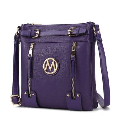 Shop Mkf Collection By Mia K Lilian Vegan Leather Crossbody Handbag In Purple