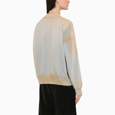 Shop Off-white Off White™ Regular Beige Washed Sweatshirt