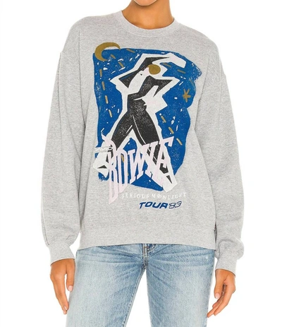 Shop Daydreamer Bowie Serious Moonlight Sweatshirt In Heather Grey
