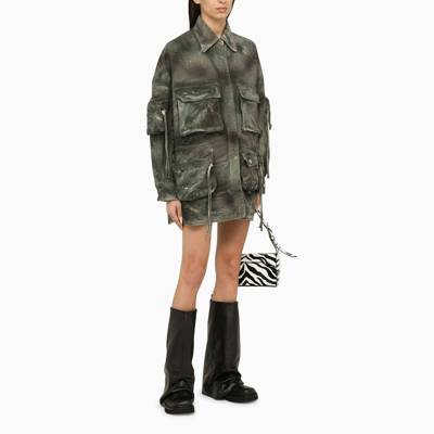 Shop Attico The  Camouflage Multi Pocket Jacket