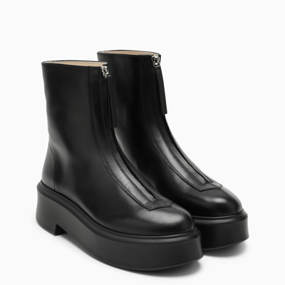 Shop The Row Zipped Boot I Black Leather Boot