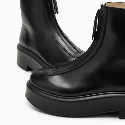 Shop The Row Zipped Boot I Black Leather Boot