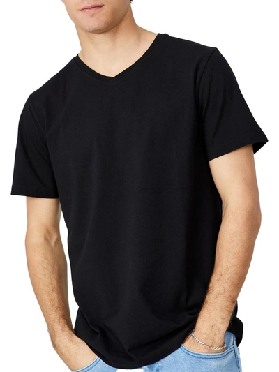 Shop Cotton On Mens Organic Cotton V-neck T-shirt In Black