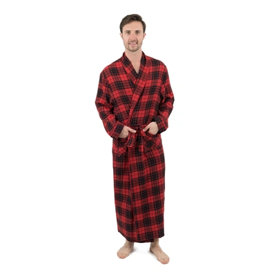 Shop Leveret Christmas Mens Flannel Robe Plaid In Multi
