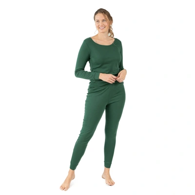 Leveret Womens Two Piece Cotton Pajamas Boho Solid Color In Multi