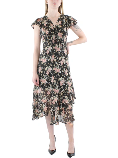 Shop Quiz Womens Chiffon Flutter Sheath Dress In Multi