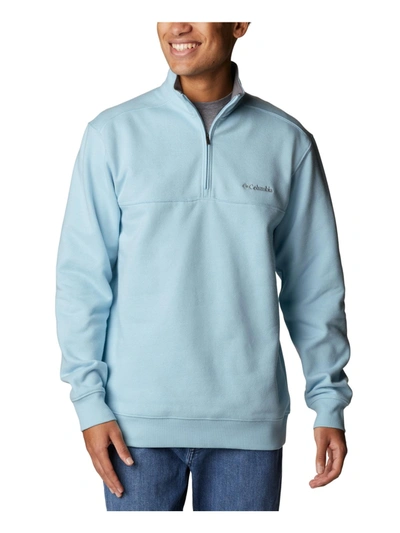Shop Columbia Sportswear Hart Mountain Ii Half-zip Mens Fleece Pullover Sweatshirt In Blue