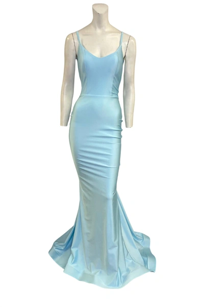Shop Jessica Angel Evening Gown In Light Blue