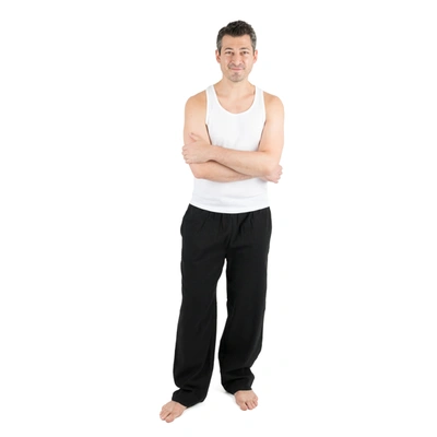 Shop Leveret Mens Flannel Pajama Pants In Black