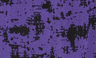 Seamless Jacquard High Waist 7/8 Leggings In Purple Opulence