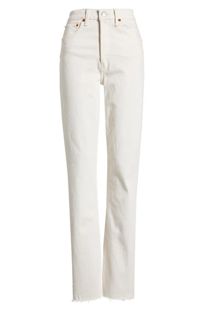 Shop Re/done '70s High Waist Skinny Bootcut Jeans In Vintage White