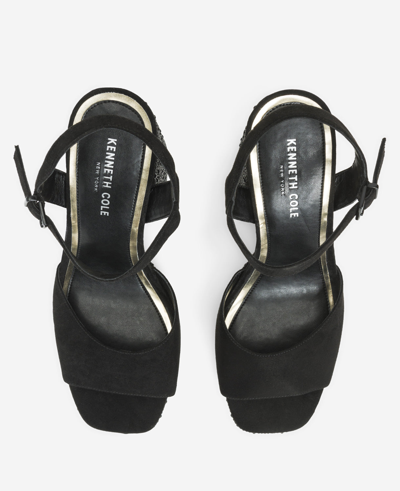 Shop Kenneth Cole Dolly Ankle Strap Platform Heeled Sandal In Black