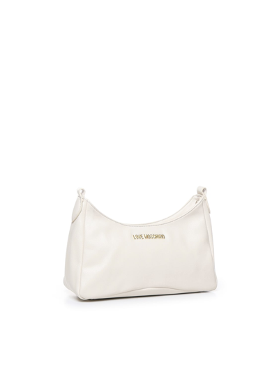 Shop Love Moschino Shoulder Bag With Removable Coin Purse In Ivory