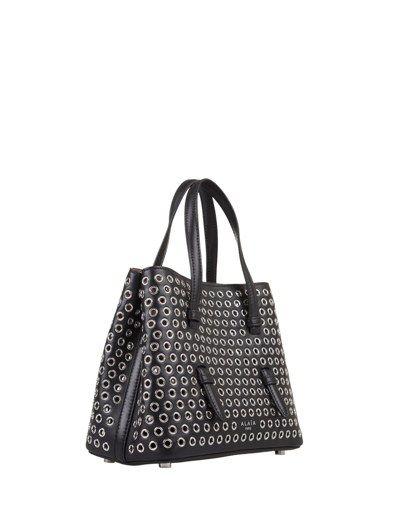 Shop Alaïa Mina 20 Bag In Black Leather With Studs
