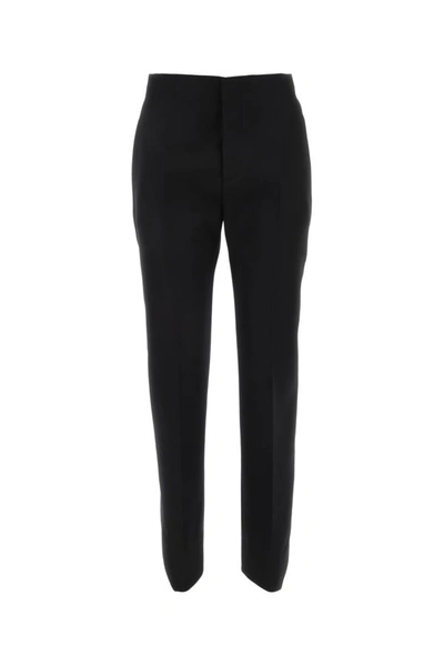 Shop Bottega Veneta Woman Black Wool Pant