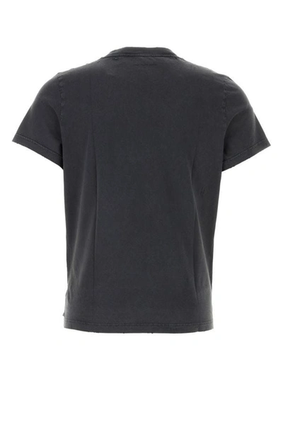Shop Courrèges Courreges Man Graphite Cotton T-shirt In Gray