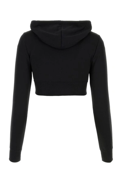 Shop Courrèges Courreges Woman Black Polyester Sweatshirt