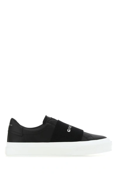 Shop Givenchy Man Black Leather New City Slip Ons