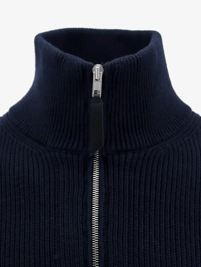 Shop Maison Margiela Man Cardigan Man Blue Knitwear