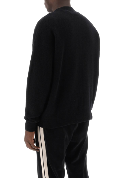 Shop Palm Angels Sweater With Logo Embroidery Men In Black