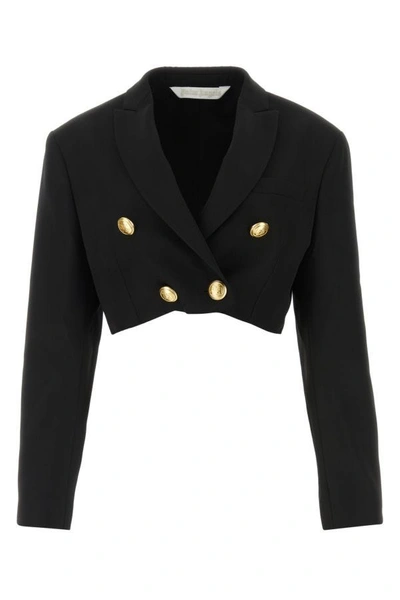 Shop Palm Angels Woman Black Polyester Blend Boyfriend Blazer