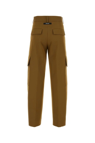 Shop Palm Angels Woman Mud Cotton Blend Pant In Brown