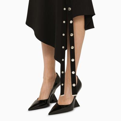 Shop Attico The  Black Midi Dress With Snap Buttons Women