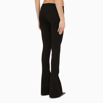 Shop Attico The  Black Slim Trousers With Cut-out Women