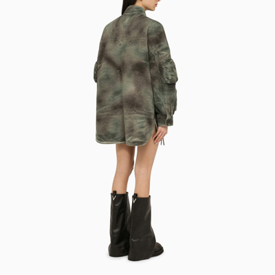Shop Attico The  Camouflage Multi-pocket Jacket Women In Green