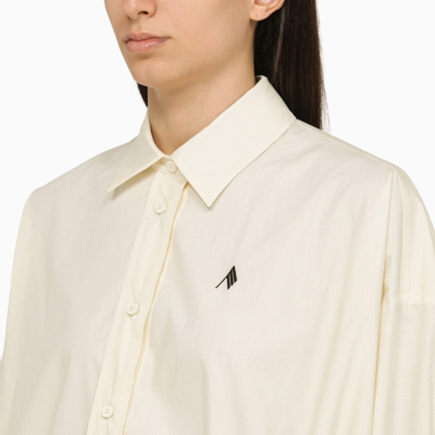 Shop Attico The  Milk Asymmetric Cotton Shirt Women In White