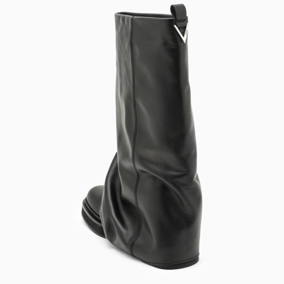 Shop Attico The  Combat Robin Black Leather Boot Women