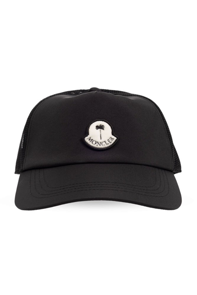 Shop Moncler Genius Moncler X Palm Angels Logo Baseball Cap In Black