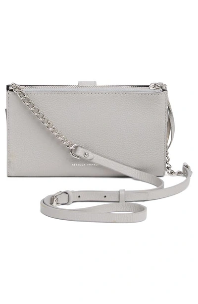 Shop Rebecca Minkoff Studded Wallet On A Chain In Pumice