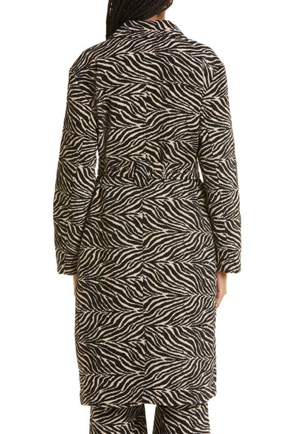 Honor The Gift Zebra Print Trench Coat In Zebra