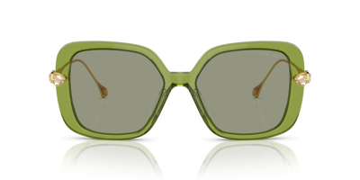 Shop Swarovski Eyewear Square Frame Sunglasses In Multi