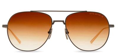 Shop Dita Eyewear Artoa Aviator Frame Sunglasses In Multi