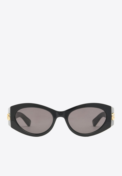 Shop Gucci Cat-eye Acetate Sunglasses In Gray