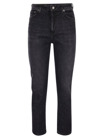Shop Dondup Cindy Cropped Skinny Jeans In Black